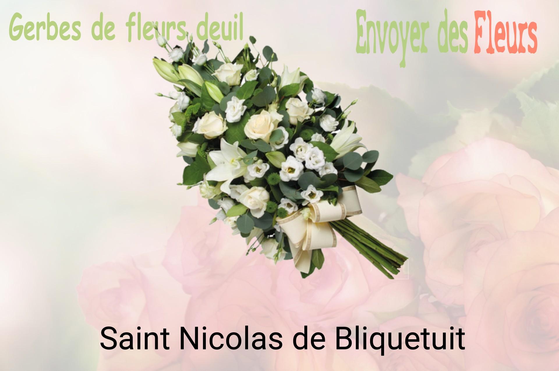 Gerbe de fleurs de deuil livrée à Saint-Nicolas-de-Bliquetuit
